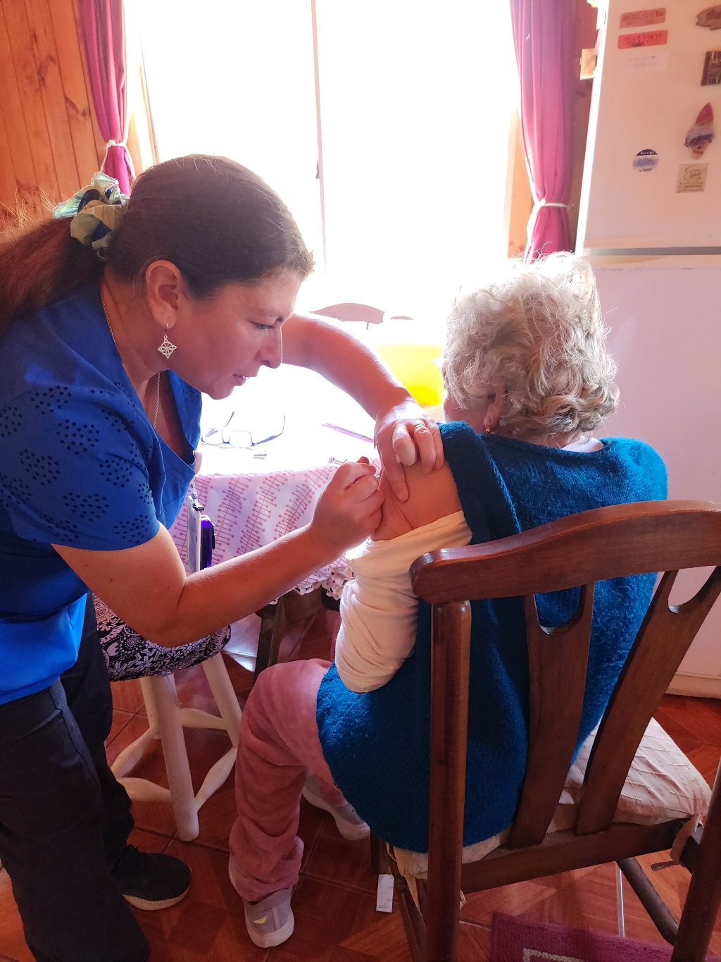 Vacunación en casa para pacientes paliativos en Pichilemu